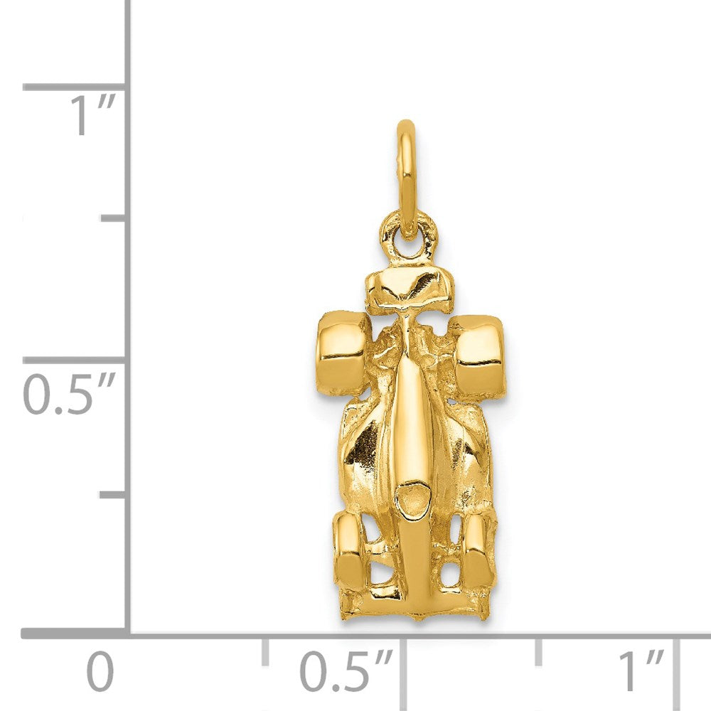 14k 3-D Race Car Charm-A7613