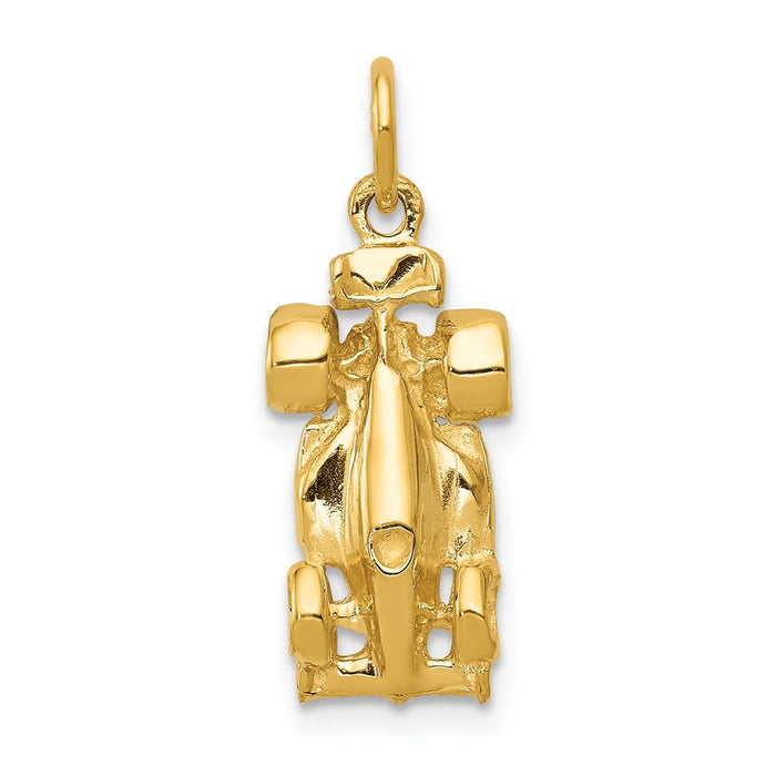14k 3-D Race Car Charm-A7613