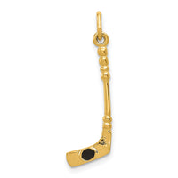 14K 3D Hockey Stick With Enamel Charm-A7614