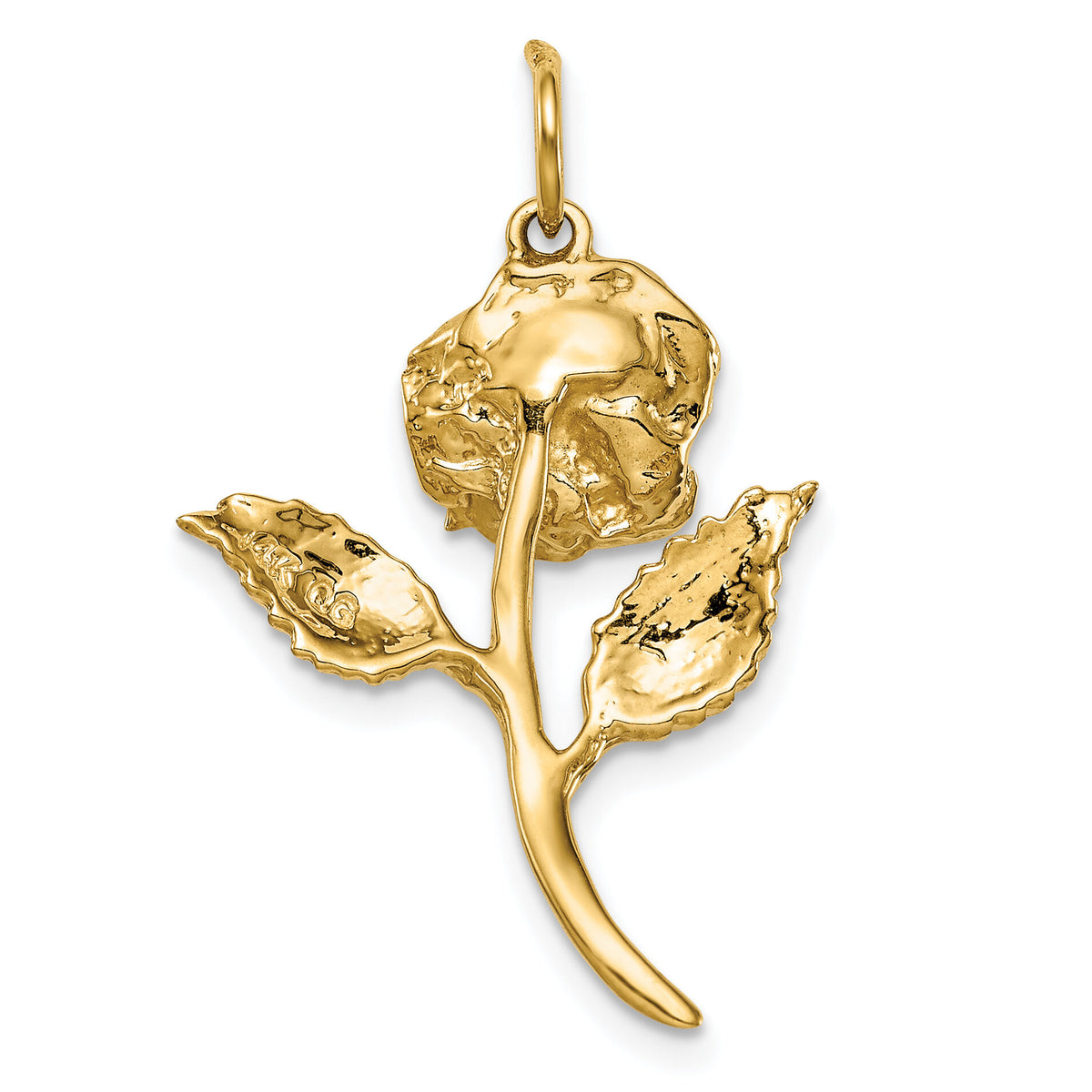 14k CZ Rose Charm-A9014
