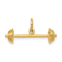 14K 3D Barbell Charm-A9091