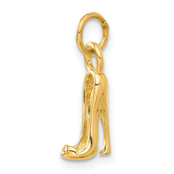 14K  3D High heel shoe Charm-A9138