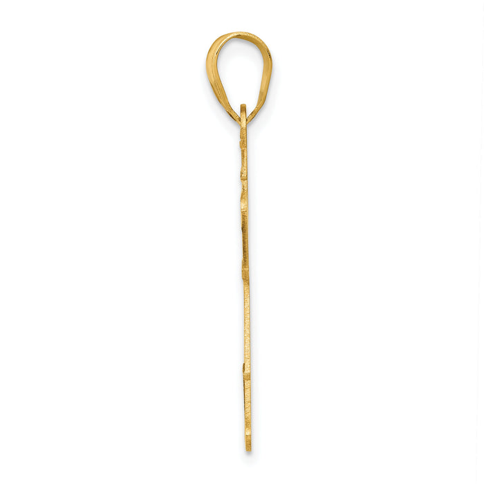 14k Laser Polished Boy with Hat Charm-A9264