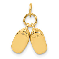 14k 3D Moveable Polished Baby Shoes Charm-A9281
