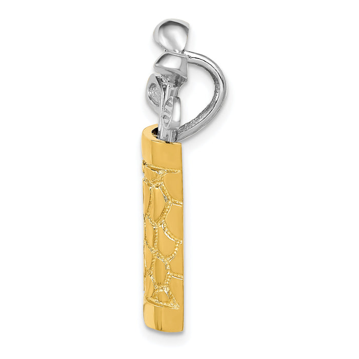 14k Two-tone Golf Bag with Clubs Pendant-A9477