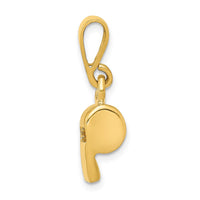 14K 3D Sports Whistle Pendant-A9494
