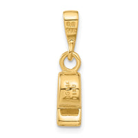 14K 3D Sports Whistle Pendant-A9494