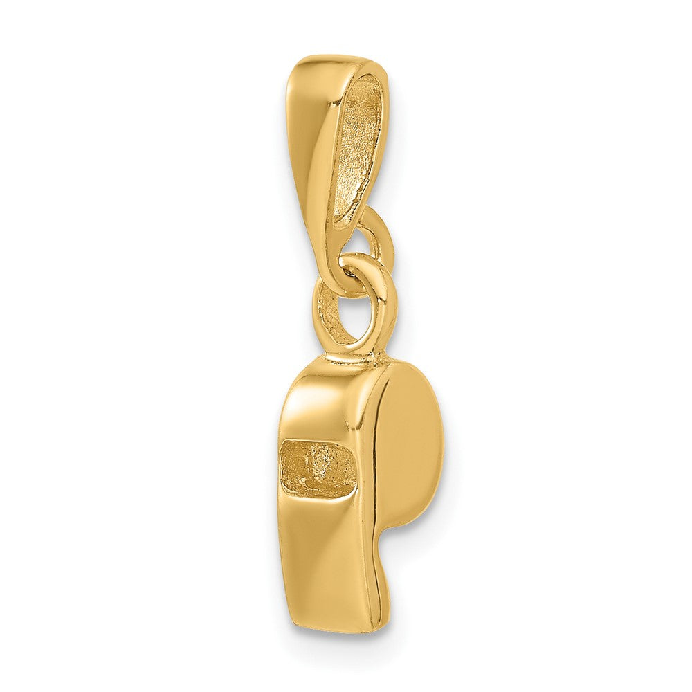 14K 3D Sports Whistle Pendant-A9494