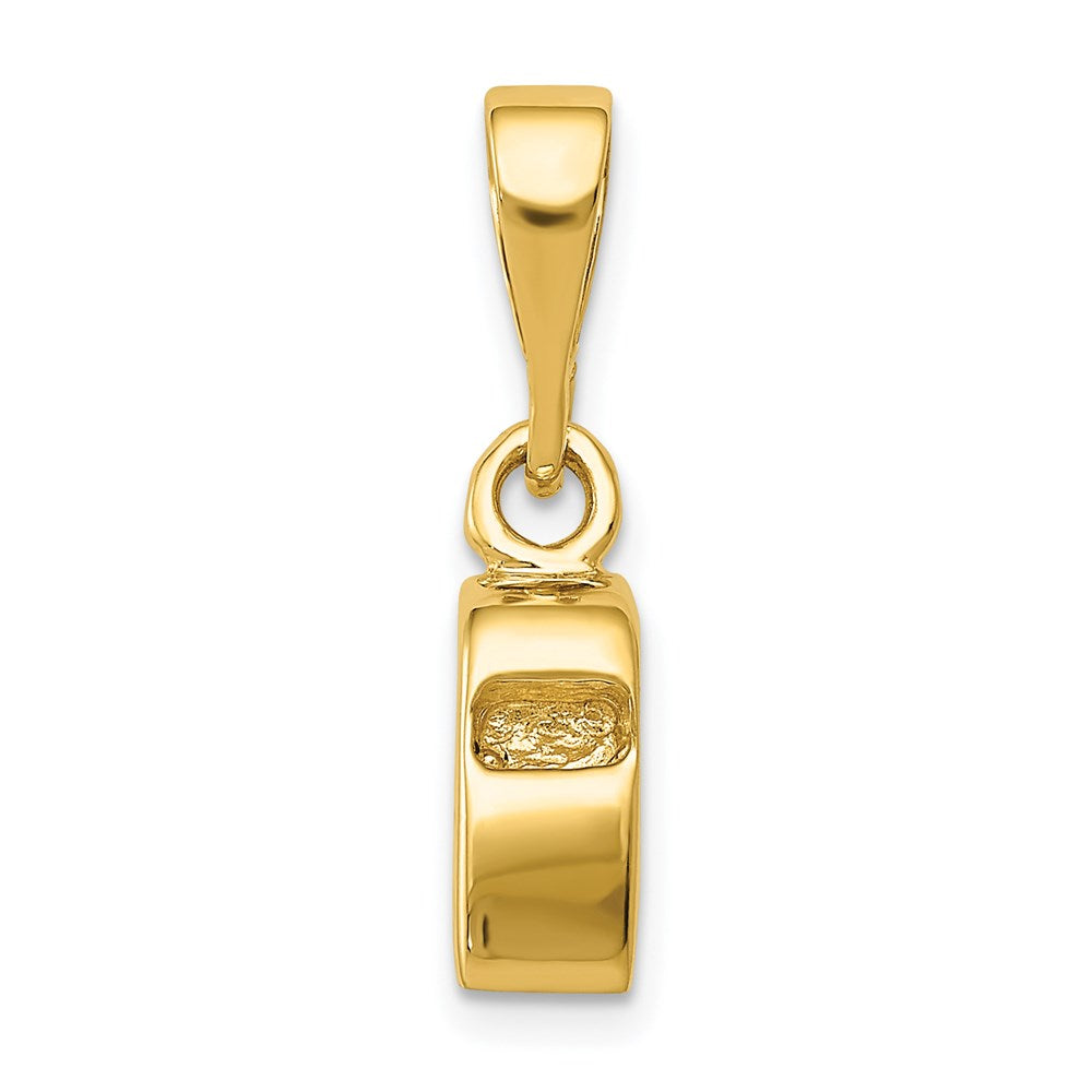 14K 3D Sports Whistle Pendant-A9494