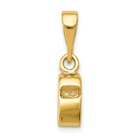 14K 3D Sports Whistle Pendant-A9494