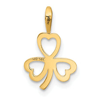14k Heart Clover Charm-A9503