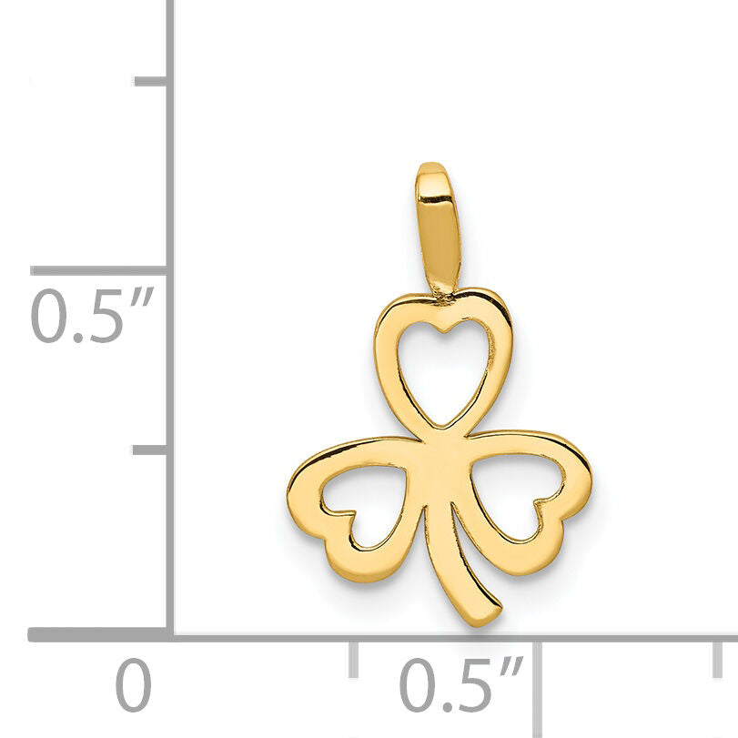 14k Heart Clover Charm-A9503
