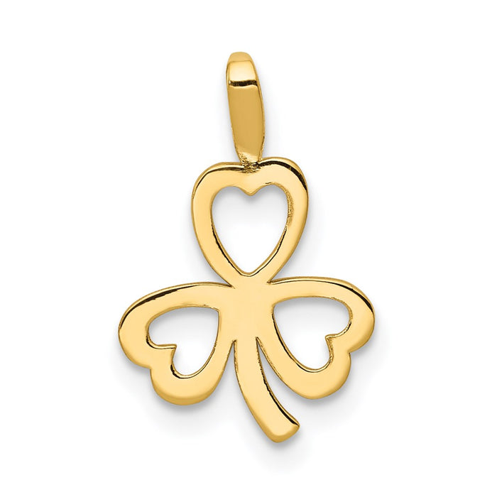 14k Heart Clover Charm-A9503
