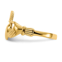 14k Polished Claddagh Ring-A9519