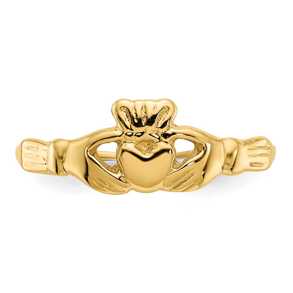 14k Childs Polished Claddagh Ring-A9520