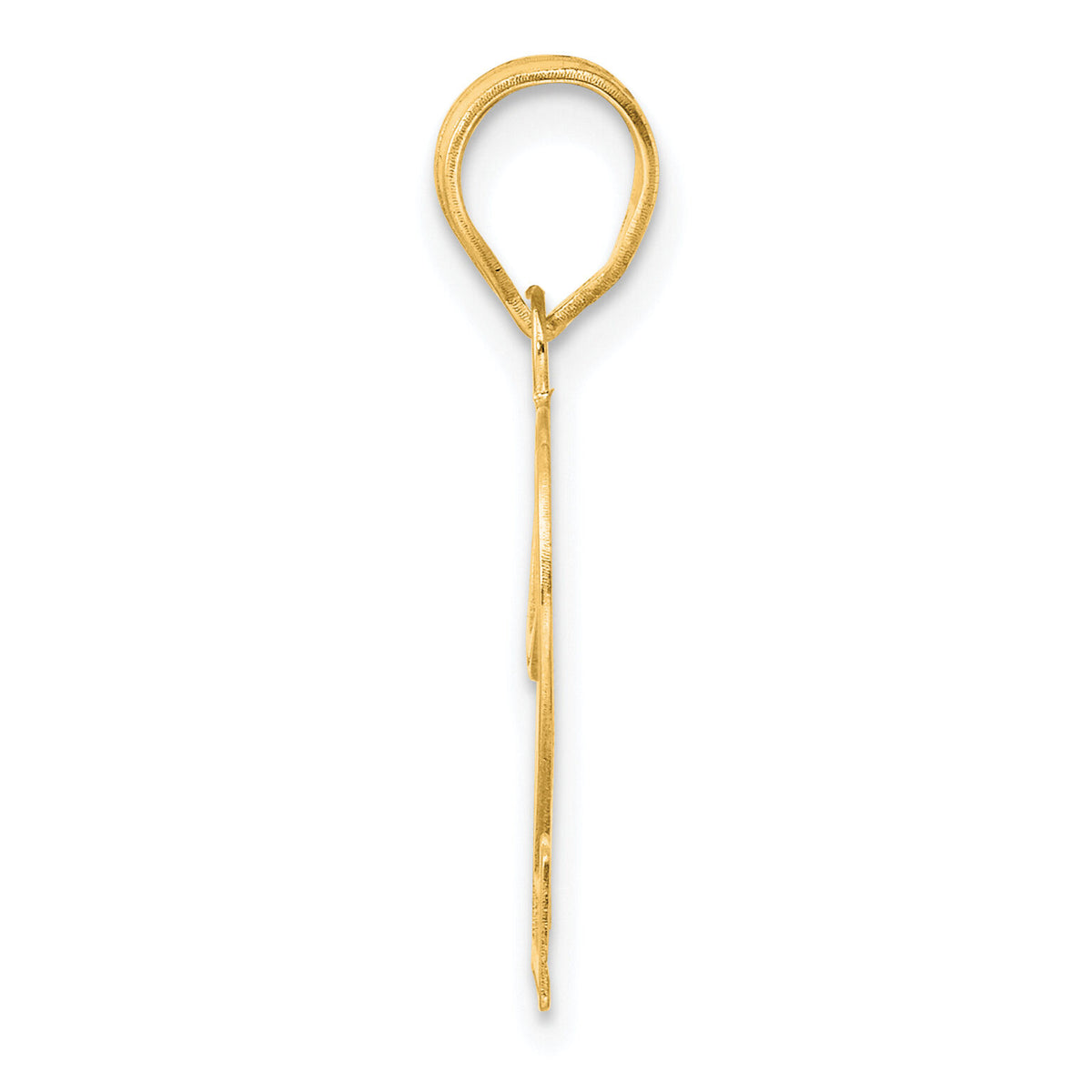 14k Polished Etched Number 22 Pendant-AEN22