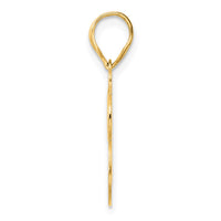 14k Polished Etched Number 28 Pendant-AEN28