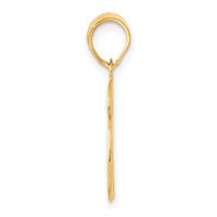 14k Polished Etched Number 36 Pendant-AEN36