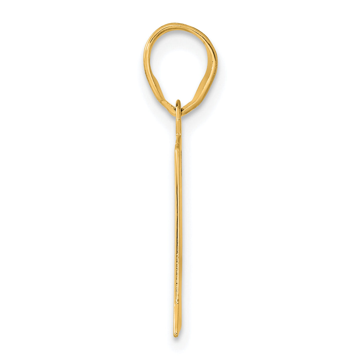 14k Polished Etched Number 41 Pendant-AEN41
