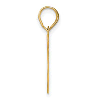 14k Polished Etched Number 45 Pendant-AEN45