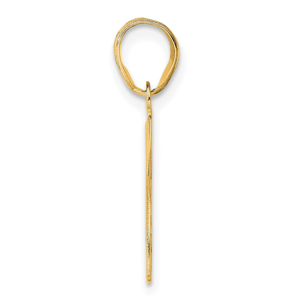 14k Polished Etched Number 47 Pendant-AEN47