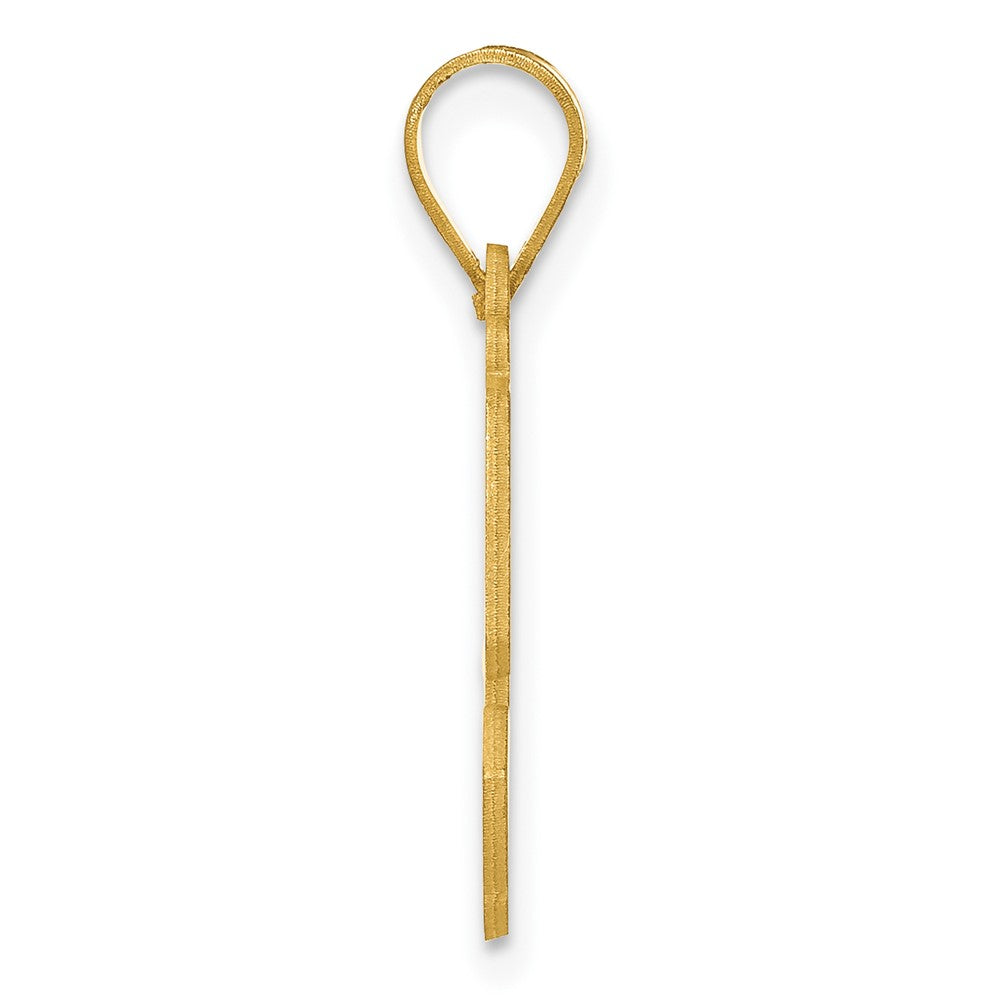 14k Polished Etched Number 53 Pendant-AEN53