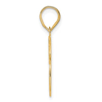 14k Polished Etched Number 56 Pendant-AEN56