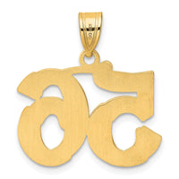 14k Polished Etched Number 56 Pendant-AEN56