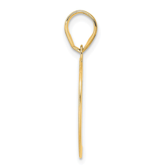 14k Polished Etched Number 59 Pendant-AEN59