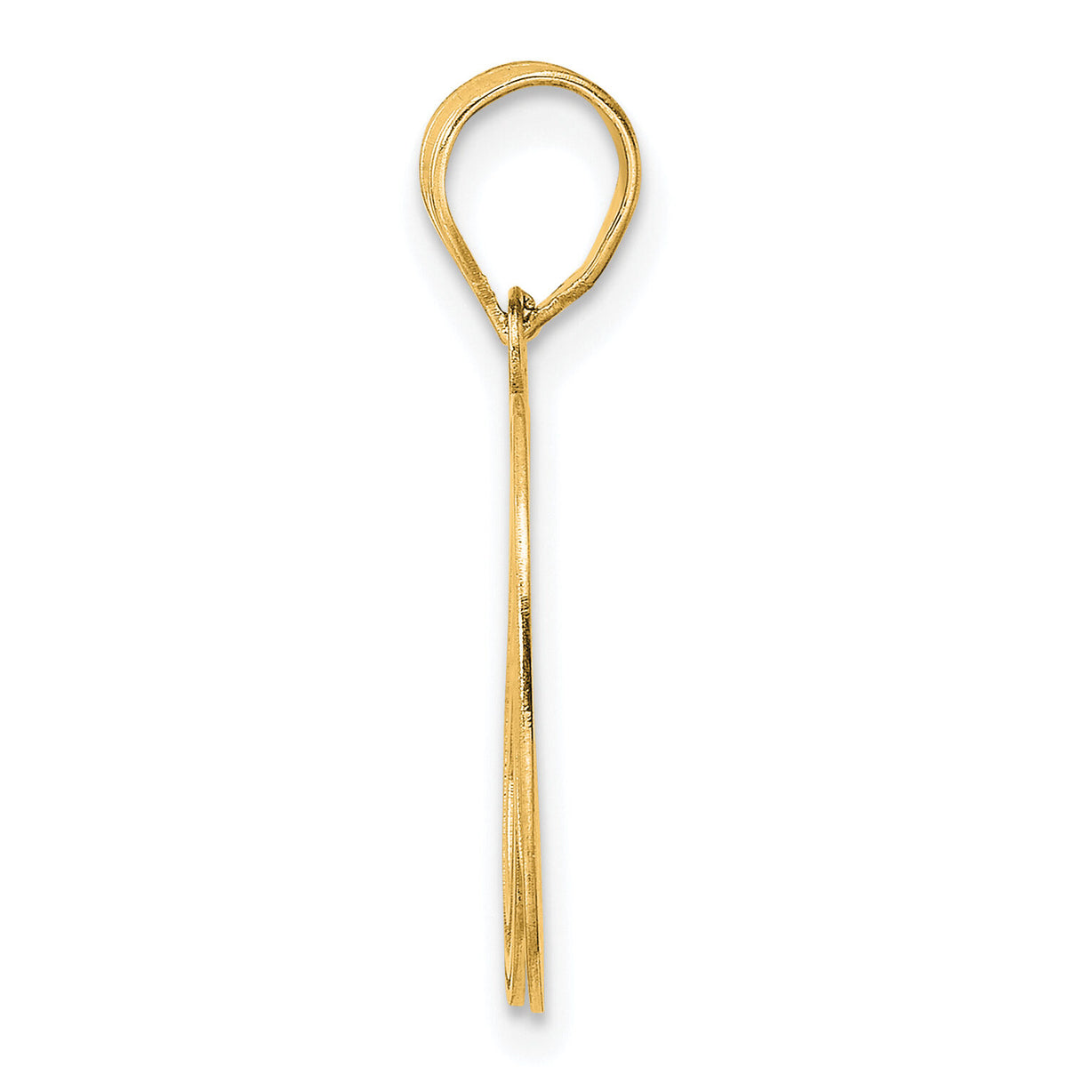 14k Polished Etched Number 60 Pendant-AEN60