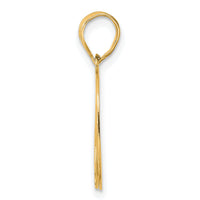 14k Polished Etched Number 60 Pendant-AEN60