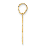 14k Polished Etched Number 63 Pendant-AEN63