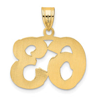 14k Polished Etched Number 63 Pendant-AEN63