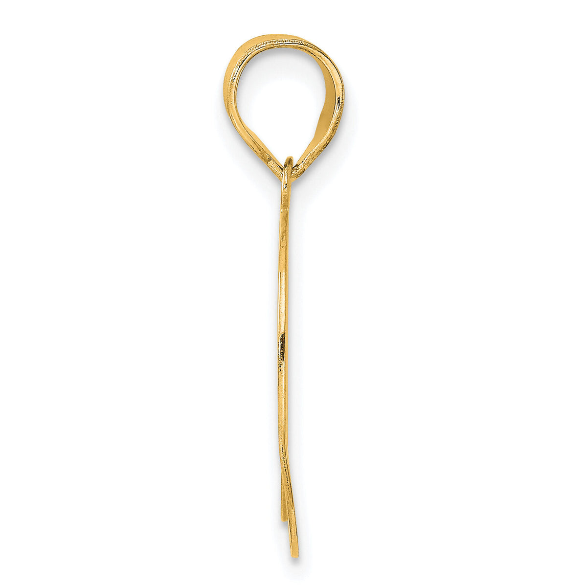 14k Polished Etched Number 69 Pendant-AEN69