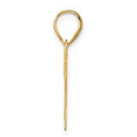 14k Polished Etched Number 77 Pendant-AEN77