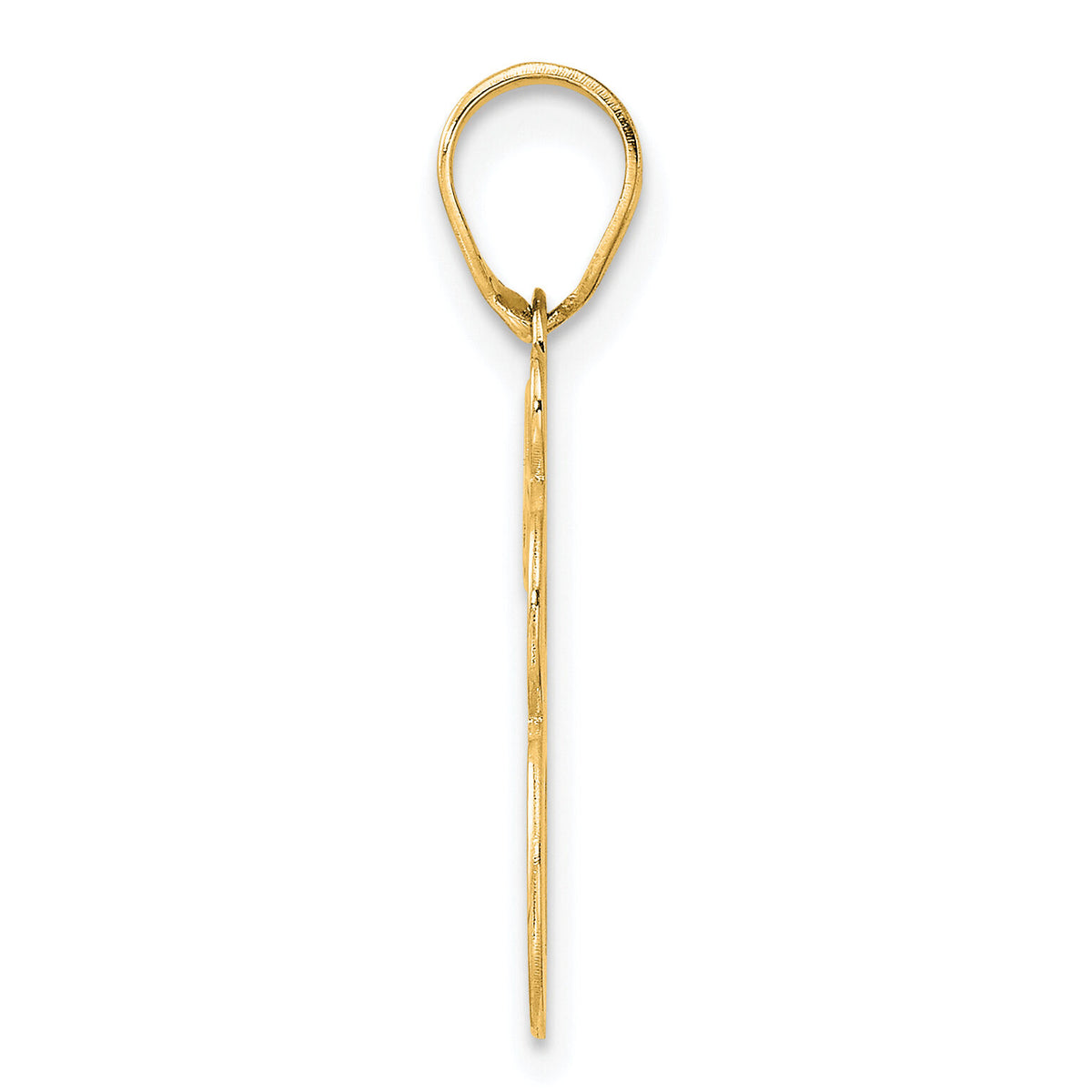 14k Polished Etched Number 78 Pendant-AEN78