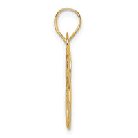 14k Polished Etched Number 83 Pendant-AEN83