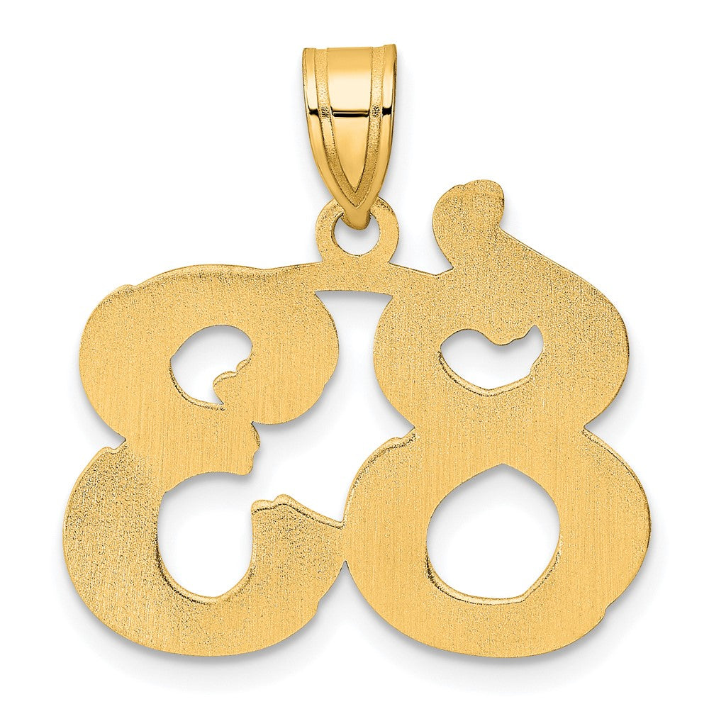 14k Polished Etched Number 83 Pendant-AEN83