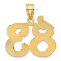 14k Polished Etched Number 83 Pendant-AEN83