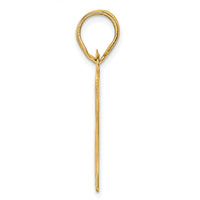 14k Polished Etched Number 87 Pendant-AEN87