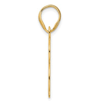 14k Polished Etched Number 88 Pendant-AEN88