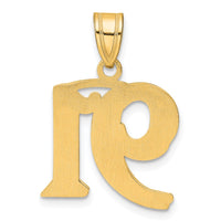 14k Polished Etched Number 91 Pendant-AEN91