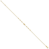 14K Infinity Symbol 10in Plus 1in ext. Anklet-ANK296-10