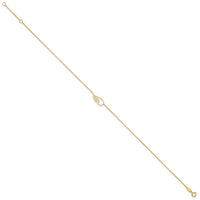 14K Wing 10in Plus 1in ext. Anklet-ANK299-10