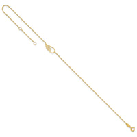 14K Wing 10in Plus 1in ext. Anklet-ANK299-10