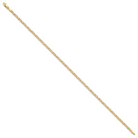 14k and Rose X's and Hearts 9in Anklet-ANK69-9