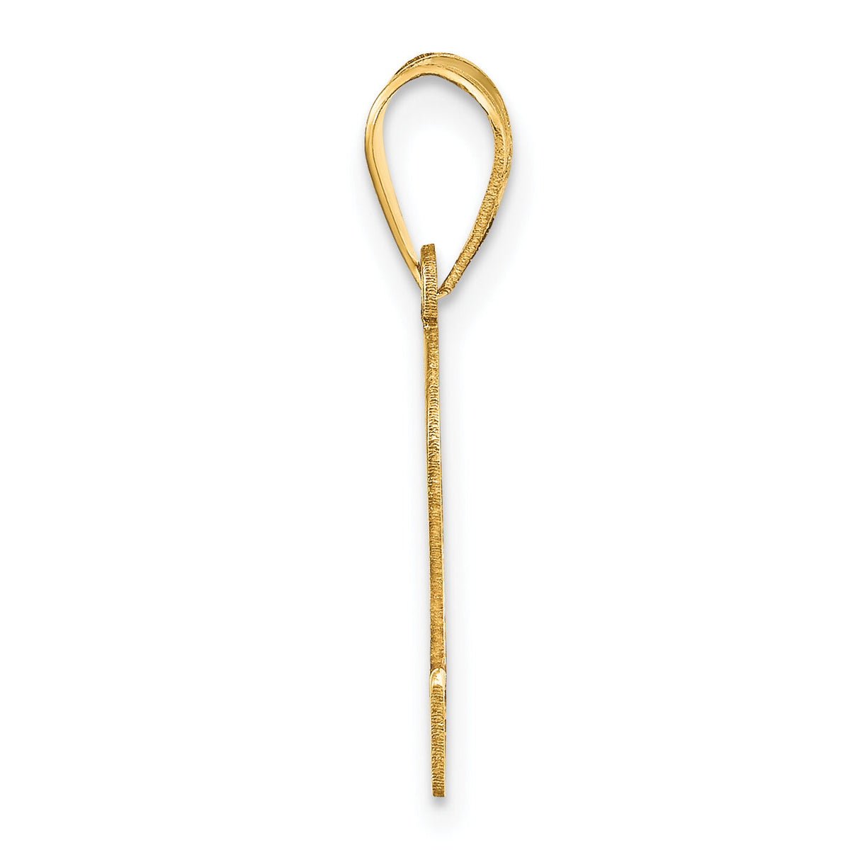14k Polished Number 2 Pendant-APN02