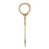 14k Polished Number 4 Pendant-APN04