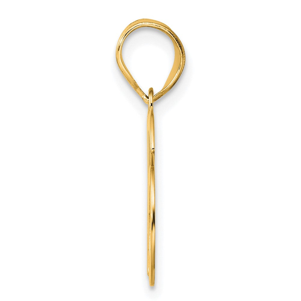 14k Polished Number 16 Pendant-APN16