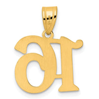 14k Polished Number 16 Pendant-APN16